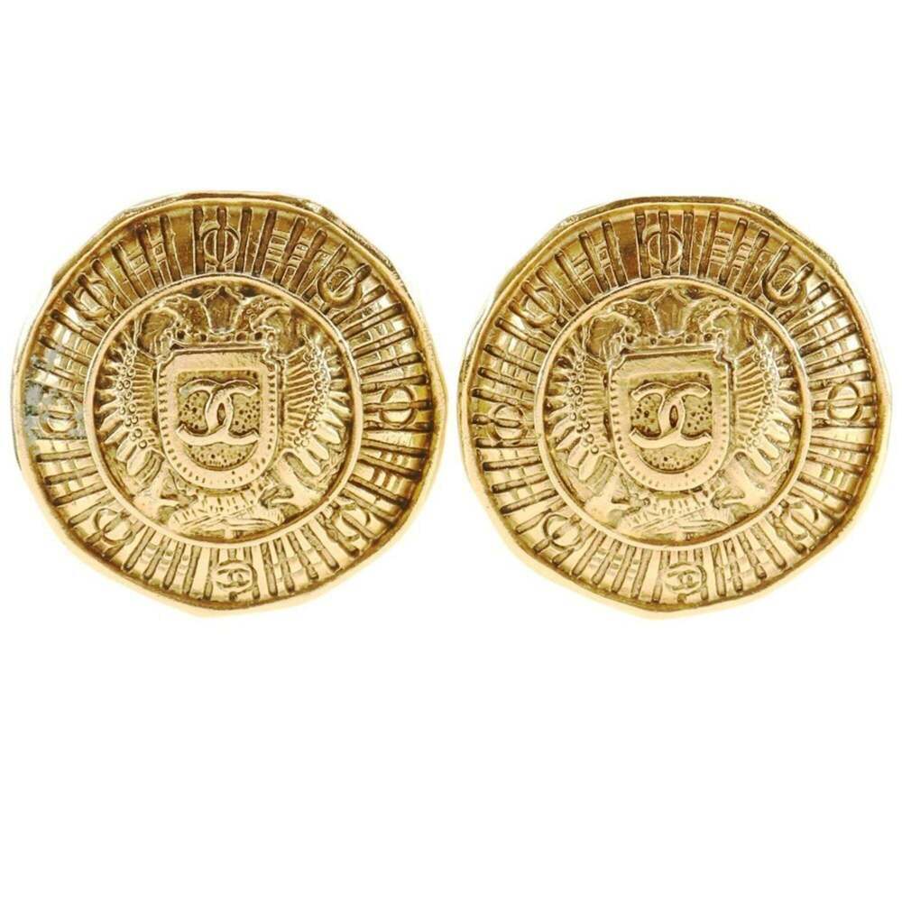 CHANEL Vintage Gold Earrings - Picture 1 of 10